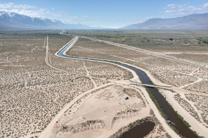 The LA land drawing beside the Los Angeles Aqueduct