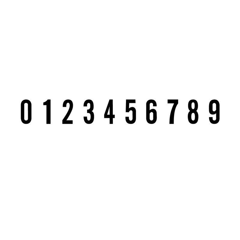 The digits 0 through 9